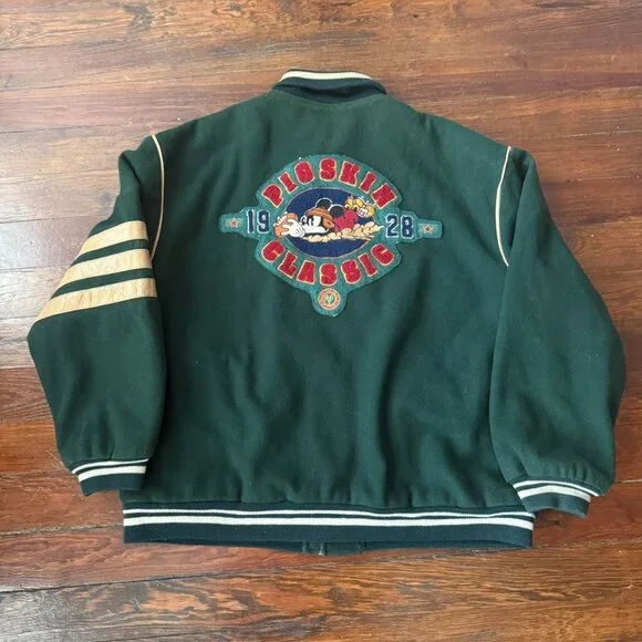 Vintage 90’s Disney Mickey Mouse Football Bomber Jacket Jackets & Coats